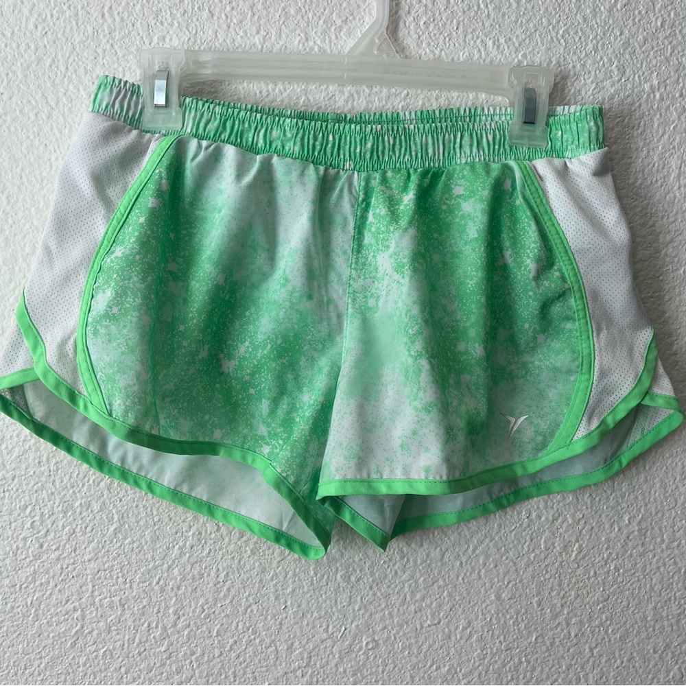 Active by Old Navy Womens Neon Green Athletic Shorts with built-in liner Size S
